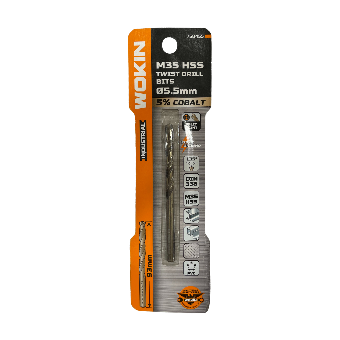 Broca HSS Cobalto 5.5 mm Wokin