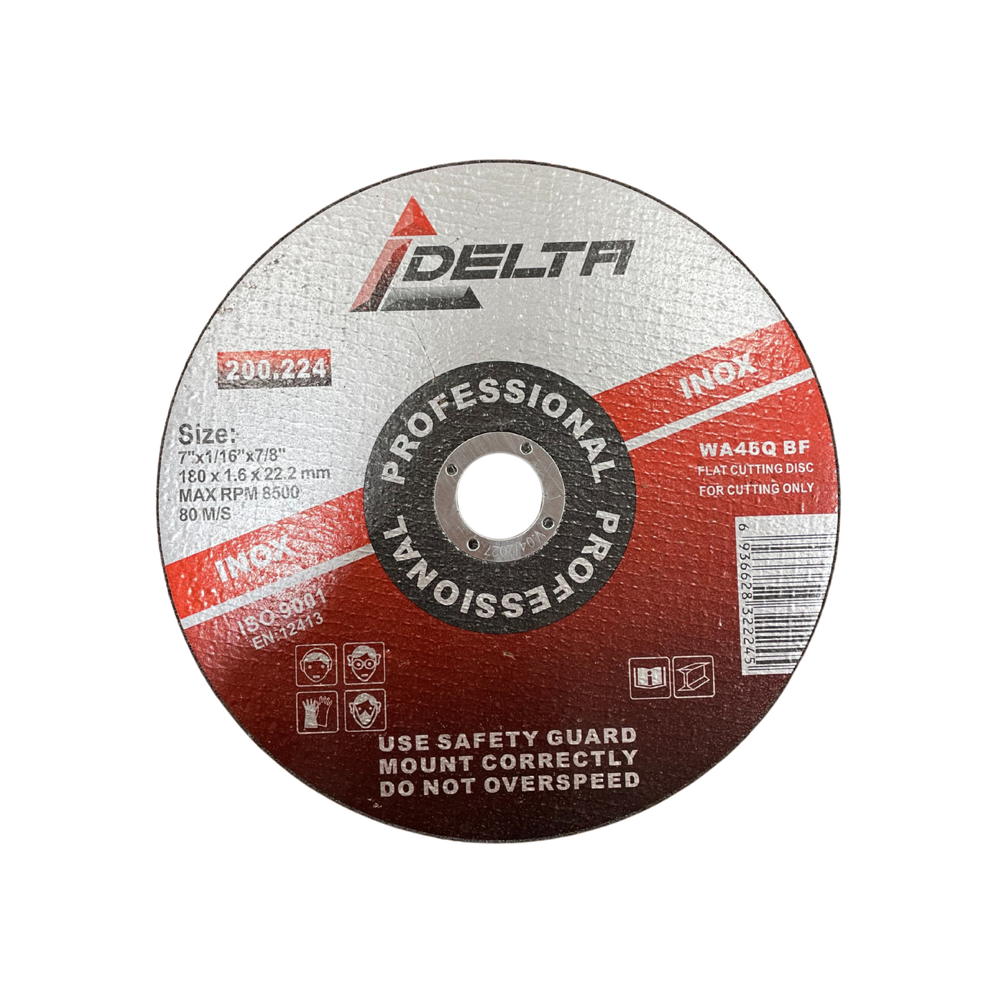 DISCO CORTE INOX. DELTA 7 X 1MM