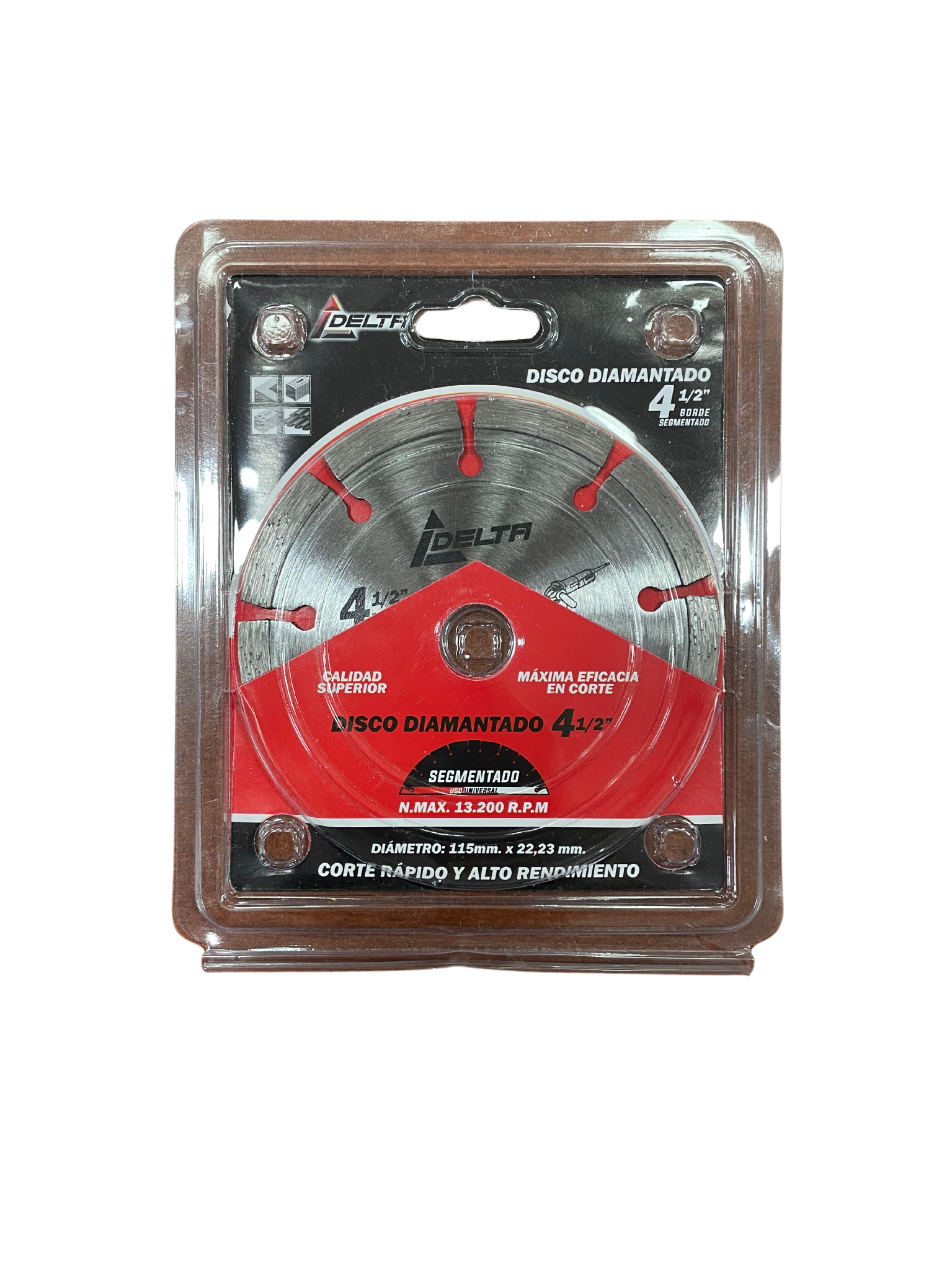 DISCO DIAMANTADO SEGMENTADO 4 1/2" X 22.23MM