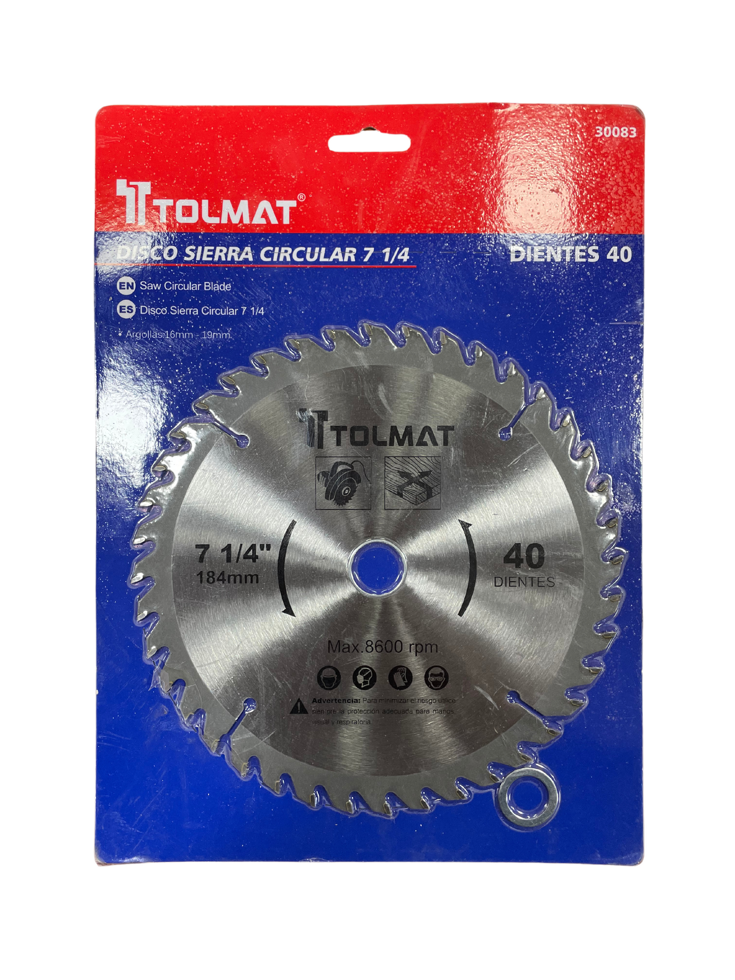 DISCO SIERRA CIRCULAR 7 1/4 40 DIENTES - TOLMAT