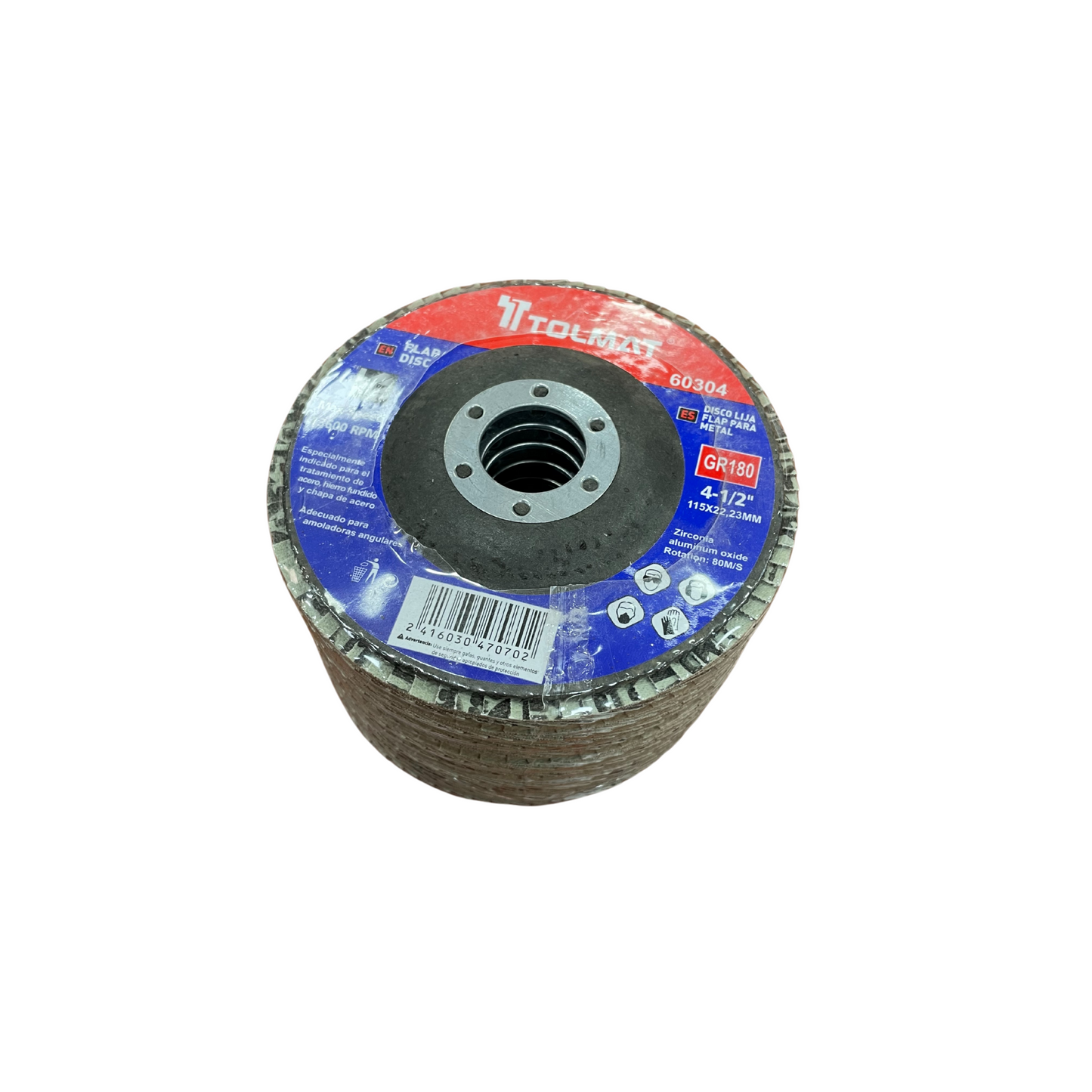 DISCO TRASLAPADO 115 GR 180 TOLMAT