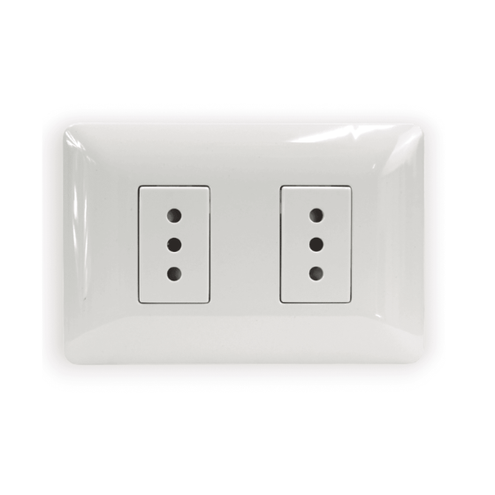 TOMA CORRIENTE DOBLE 2P+T 10A