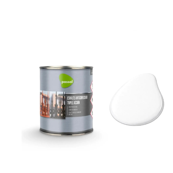 ESMALTE ANTICORROSIVO TRIPE ACCION BLANCO PASSOL 1/4 GL