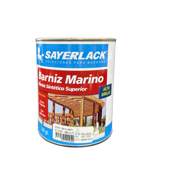 BARNIZ MARINO CASTAÑO PROFESIONAL SAYERLACK 1/4GL