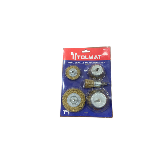 JUEGO CEPILLOS DE ALAMBRE 5PCS TOLMAT