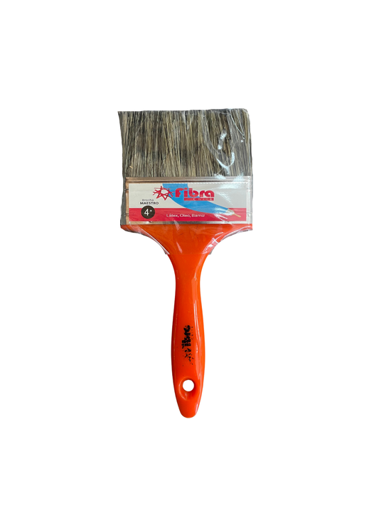 BROCHA "FIBRA" SUPERIOR 1/2" X 4" M/PLAST NARANJO