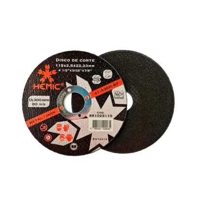DISCO DE CORTE HEMIC 115X1X22,23MM