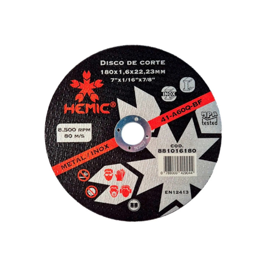 DISCO DE CORTE HEMIC 180X1,6X22,23MM