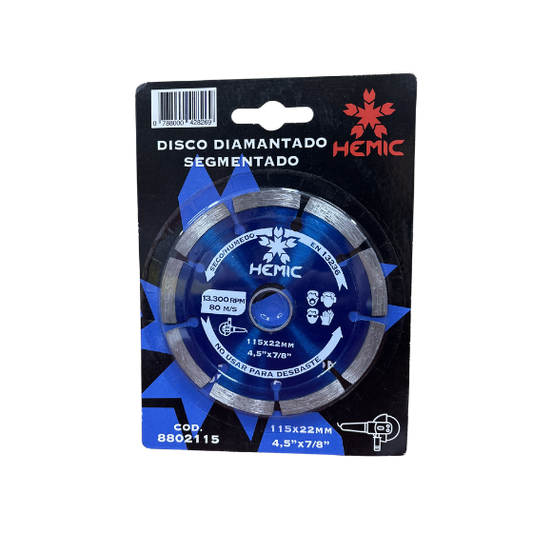 DISCO DIAMANTADO BORDE SEGMENTADO HEMIC 115MM