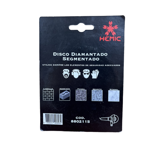 DISCO DIAMANTADO BORDE SEGMENTADO HEMIC 115MM