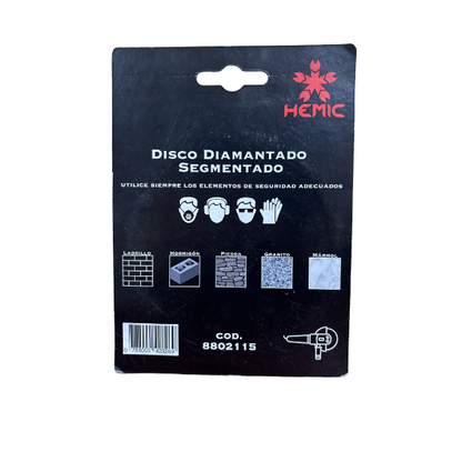DISCO DIAMANTADO BORDE SEGMENTADO HEMIC 115MM