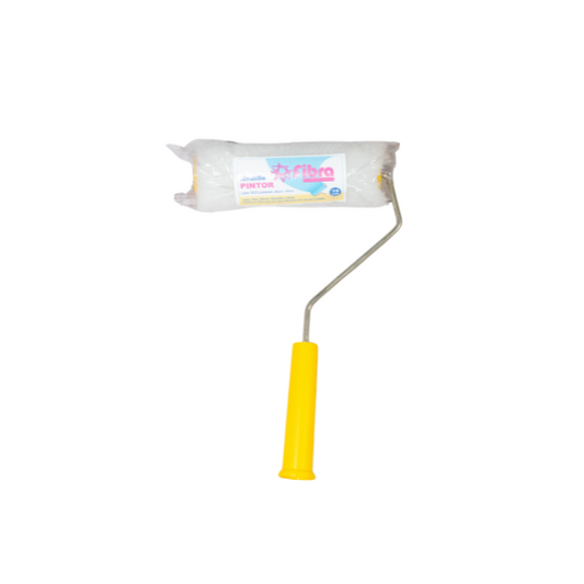 RODILLO "FIBRA" "PINTOR" CHIPORRO SINTETICO ECONOMICO 18 CMS / 7" M/AMARILLO
