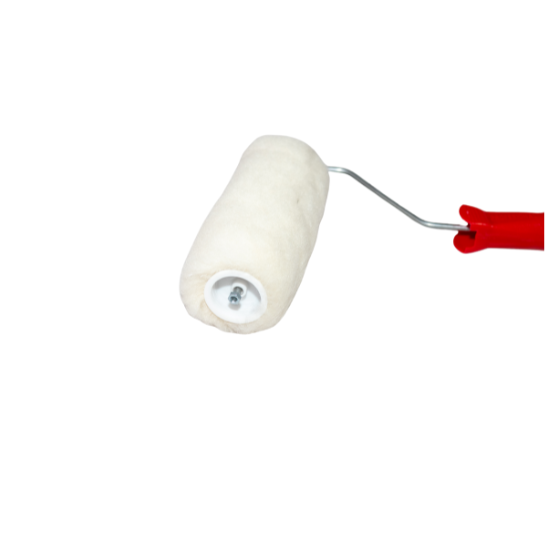 RODILLO "FIBRA" CHIPORRO LANA NATURAL PELO LARGO 7" / 18CM M/ROJO