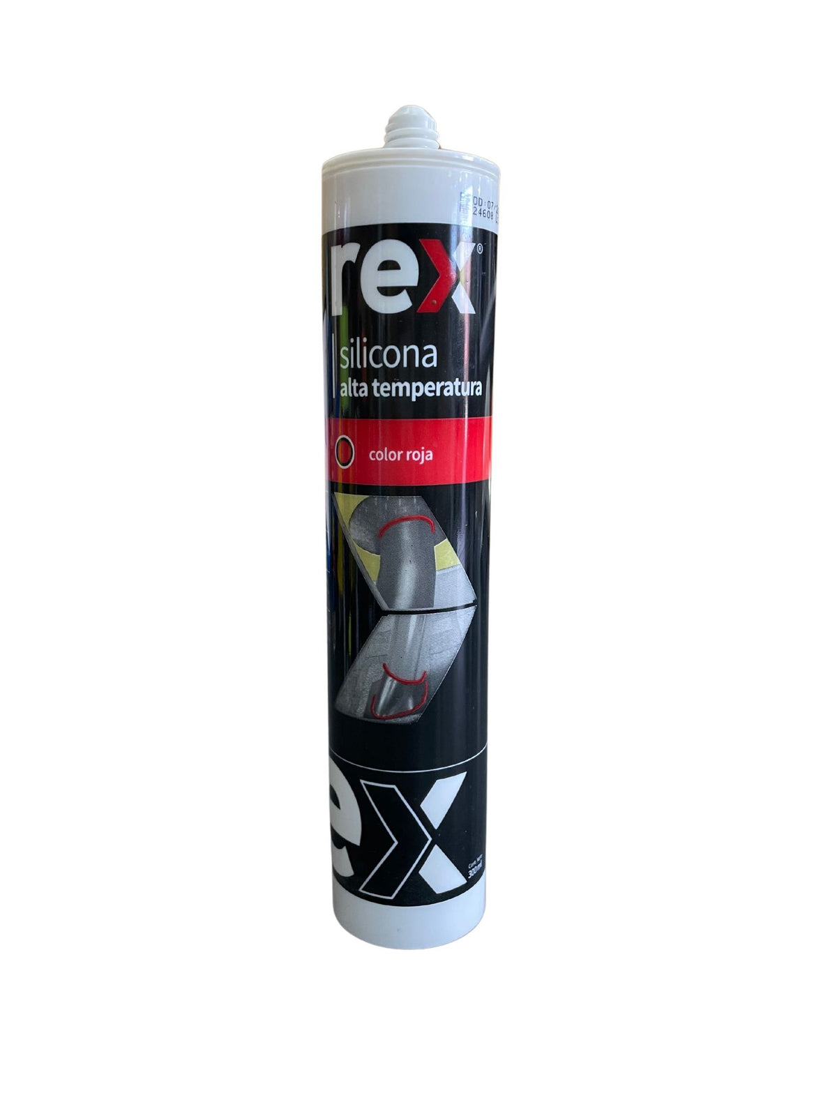 Silicona Alta Temperatura Roja Rex 280 ml | Ferretería Online Fibra Chile