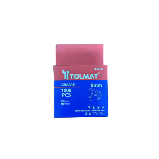 GRAPA 8 MM (1000 UND) TOLMAT