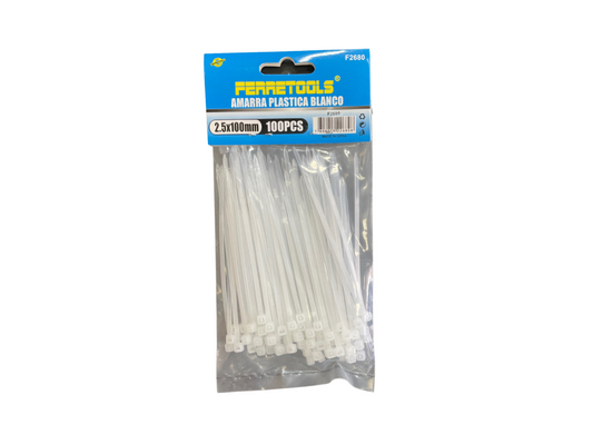 AMARRA PLASTICA 2.5MMX100MM 100PC - F2680
