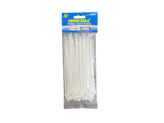 AMARRA PLASTICA BLANCA 2.5MMX150MM - F2681