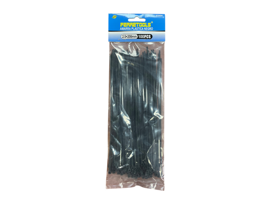 AMARRA PLASTICA NEGRA 2.5MMX200MM - F2694