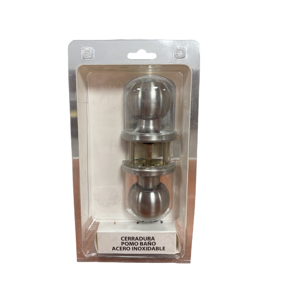 CERRADURA POMO ACERO INOXIDABLE BAÑO
