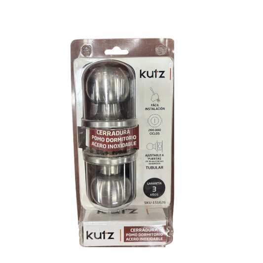 CERRADURA POMO ACERO INOXIDABLE DORMITORIO