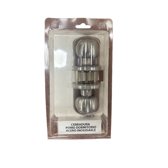 CERRADURA POMO ACERO INOXIDABLE DORMITORIO