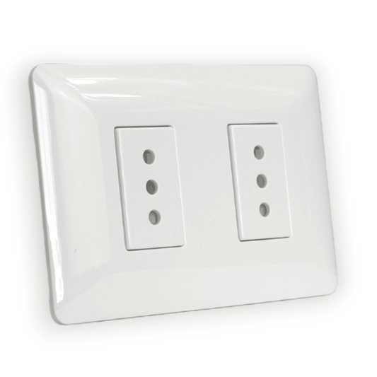 TOMA CORRIENTE DOBLE 2P+T 10A