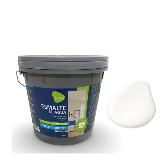 ESMALTE AL AGUA DECO MATE BLANCO PASSOL TINETA