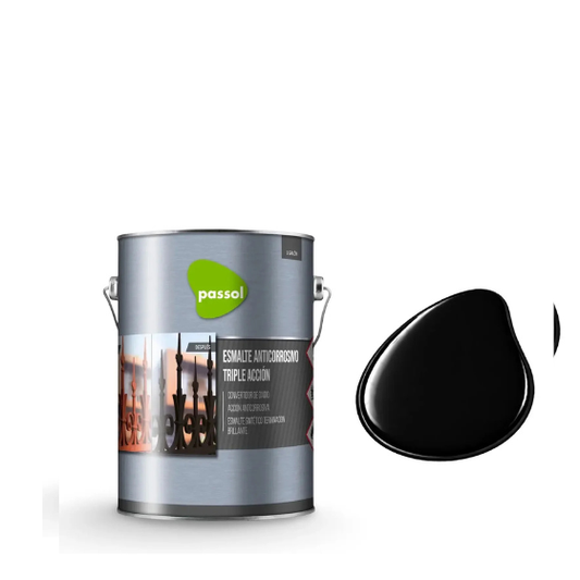 ESMALTE ANTICORROSIVO TRIPE ACCION NEGRO PASSOL GL