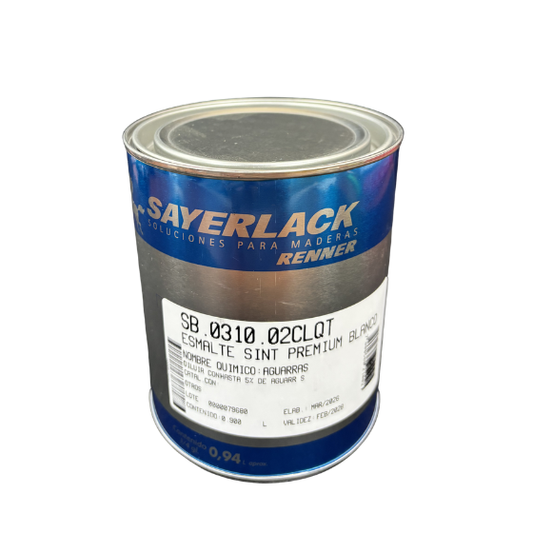 ESMALTE SINTETICO BLANCO SAYERLACK 1/4GL