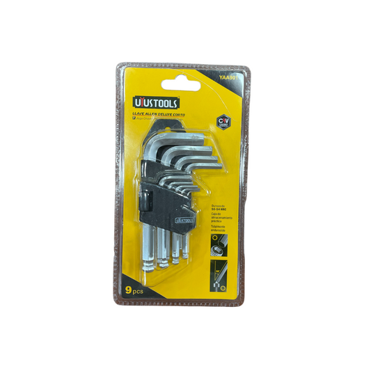 JUEGO DE LLAVE ALLEN CORTO DE 9PCS - 1.5-10MM UYUSTOOLS