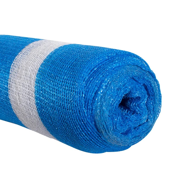 Malla raschel bicolor azul-blanca "Fibra" 80% 4.20 X 100 MTS