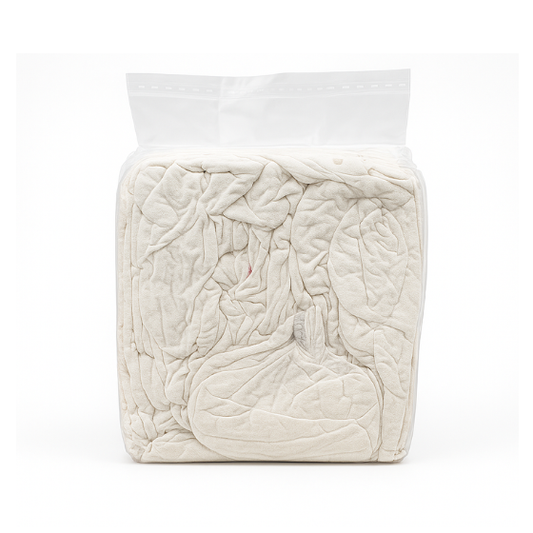 PAÑO ASEO 'FIBRA' RETAZO BLANCO/100% BOLSA 1 KILO