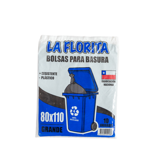BOLSA P/BASURA 80 X 110 CMS (PQTE. 10 UNIDADES)