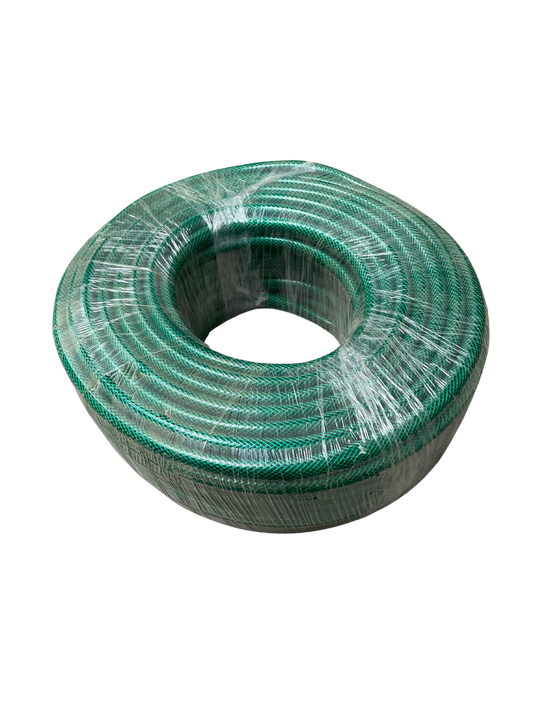 MANGUERA 'FIBRA' MALLA FLEX JARDIN VERDE 1/2' 12MM X 50 MTS