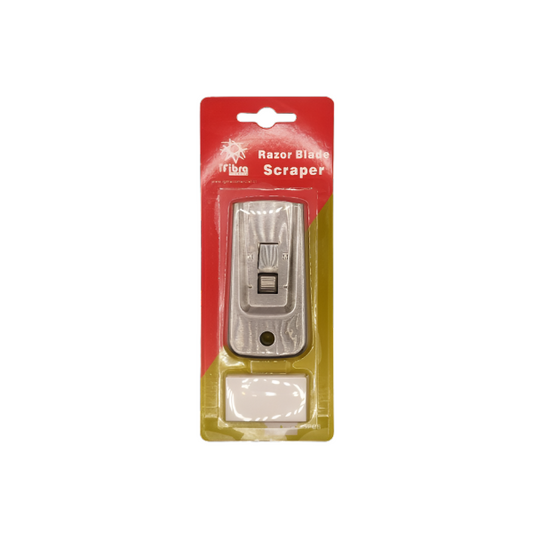 RASPADOR P/VIDRIO METALICO "FIBRA" CON REPUESTO (5 UND)