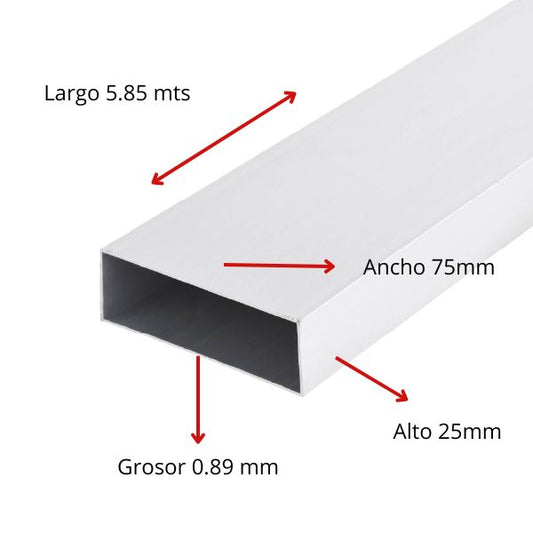 Regla de aluminio Regla de construcción Herramienta de nivelación Regla para albañilería Regla metálica Regla de aluminio 25x75 mm Regla de aluminio 5.85  mts Regla de aluminio 6 mts Regla de nivelación de aluminio Regla para concreto y hormigón Regla para obra Venta de reglas de aluminio Regla de aluminio precio Regla de construcción en oferta Cotización de regla de aluminio