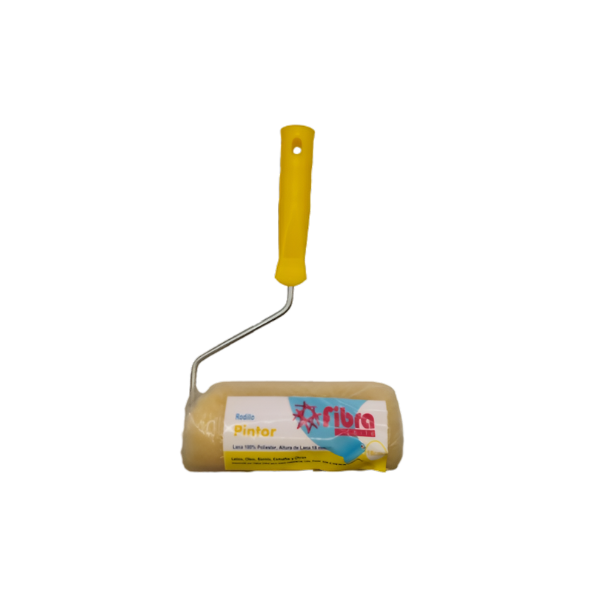 RODILLO "FIBRA" "PINTOR" CHIPORRO SINTETICO ECONOMICO 18 CMS / 7" M/AMARILLO