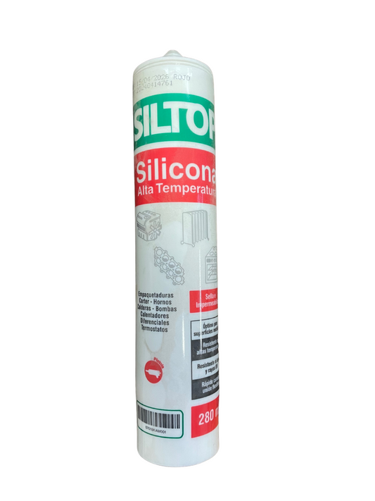SILICONA ALTA TEMPERATURA COLOR ROJO SILTOP SELLOTEC 280ML