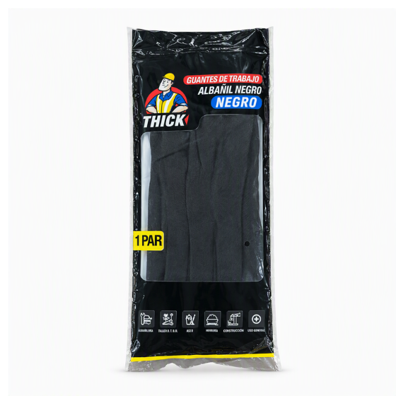 GUANTE PVC ALBAÑIL NEGRO