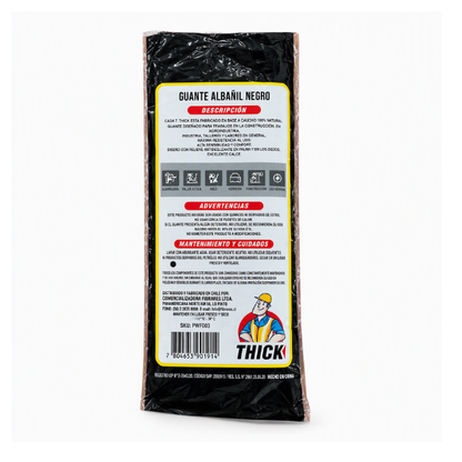 GUANTE PVC ALBAÑIL NEGRO